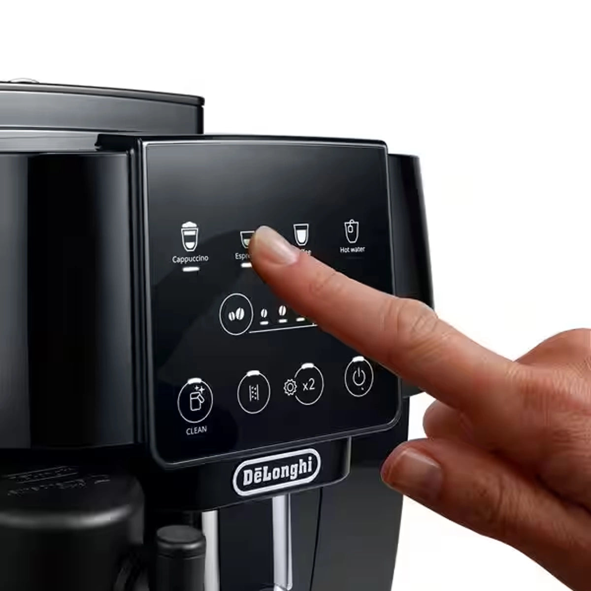 Delonghi Espresso Machine Magnifica Start 15-bar 1.8L capacity with Coffee Grinder Milk Tank Black