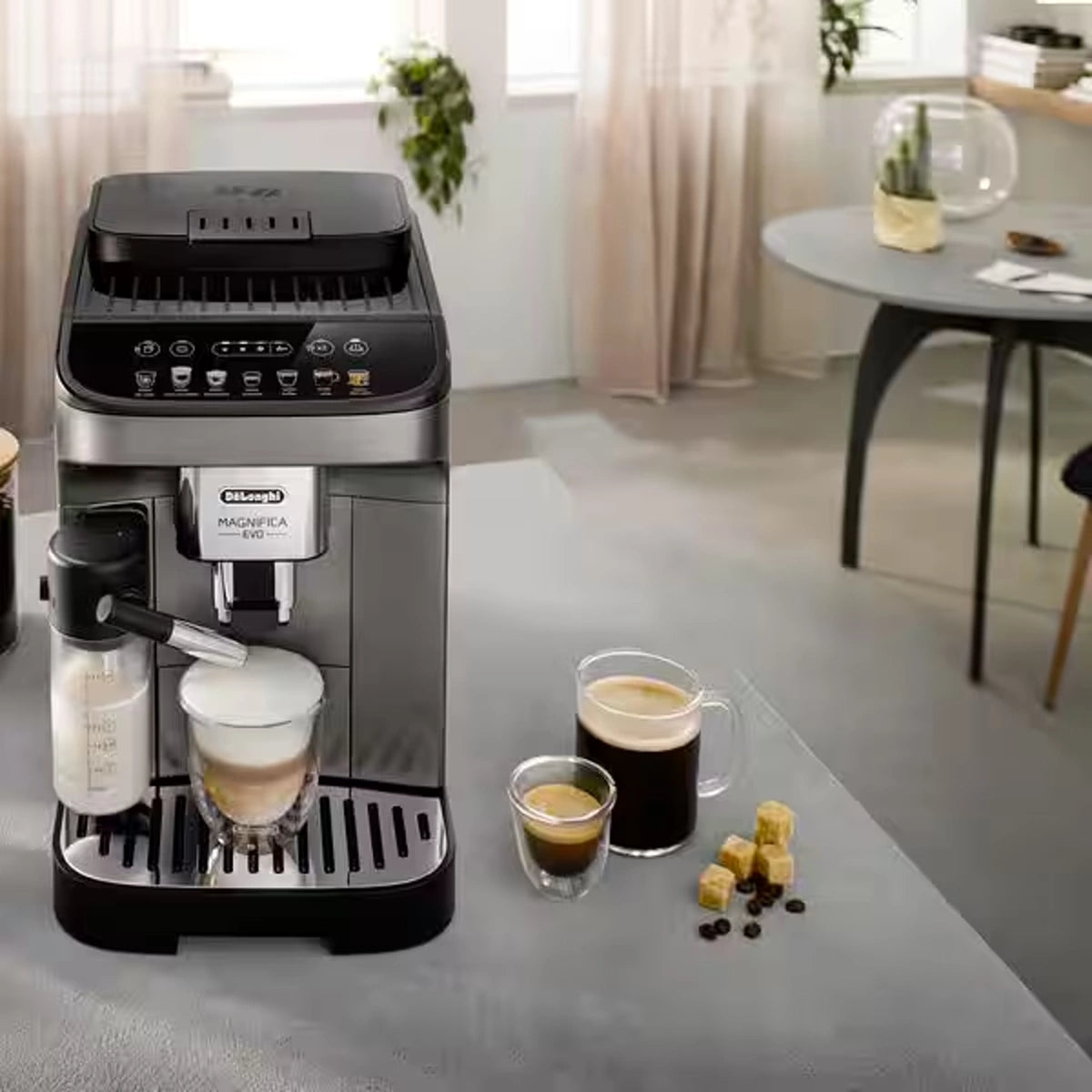Delonghi Espresso Machine 15-bar 1.8L 1450W with Coffee Grinder and Milk Tank Water Filter