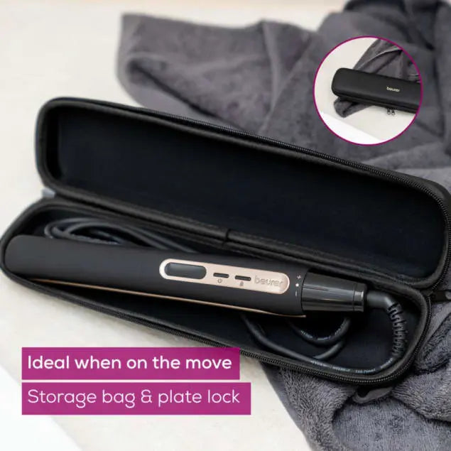 Beurer HS 80 Hair Straightener Ionic Technology & Titanium Plates