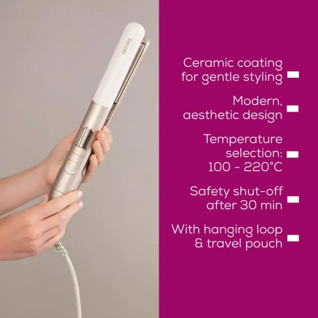 Beurer Hair Straightener - Ceramic Ion Technology 100-220°C