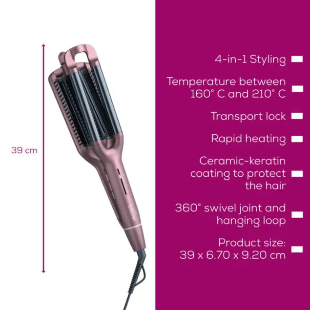 Beurer HT 65 Wave Styler 4-in-1 Curling Tool with Ceramic Coating