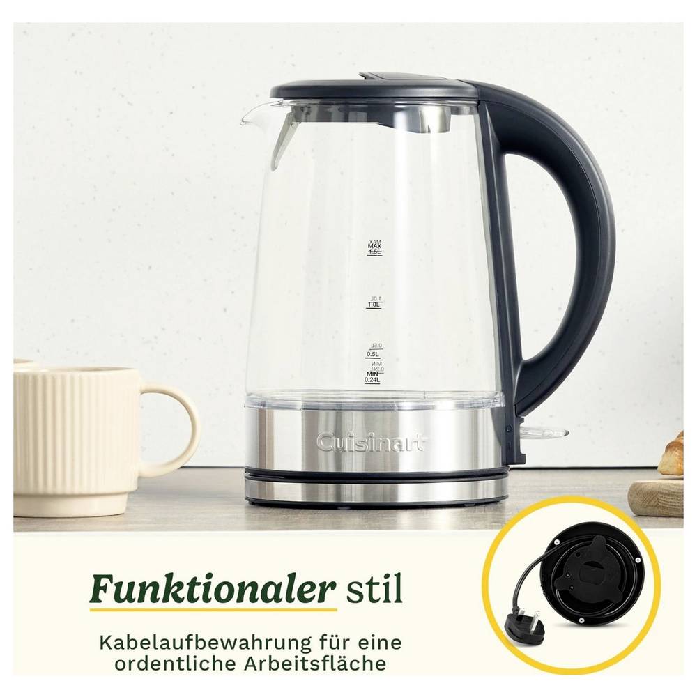Cuisinart Glass Kettle Single Wall 1.5L