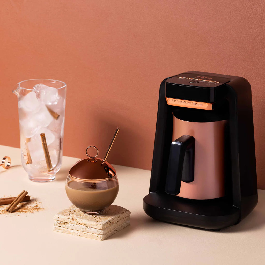 Arzum Okka Automatic Turkish Coffee and Hot Beverage Maker Velvetiser 120V,5 cup, Black/Copper