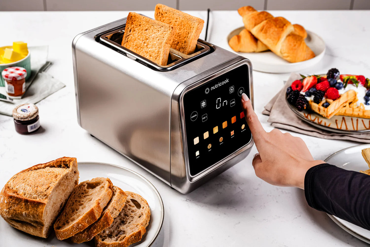 محمصة خبز رقمية NUTRICOOK NC-TS201 ذات شقين