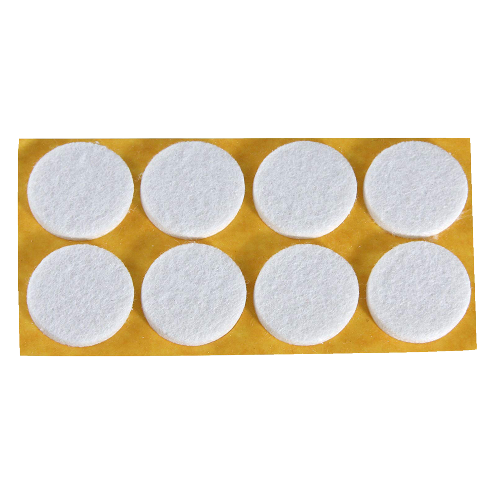 Fackelmann Felt Pads, Ø22 mm, White (Set Of 8)