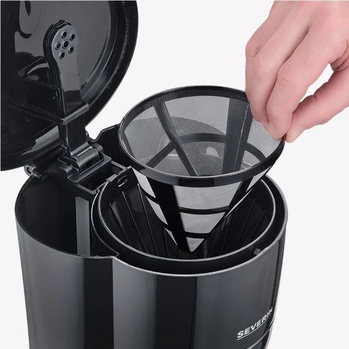Severin 4320 Coffee maker Black Cup volume=10 Glass jug, Plate warmer