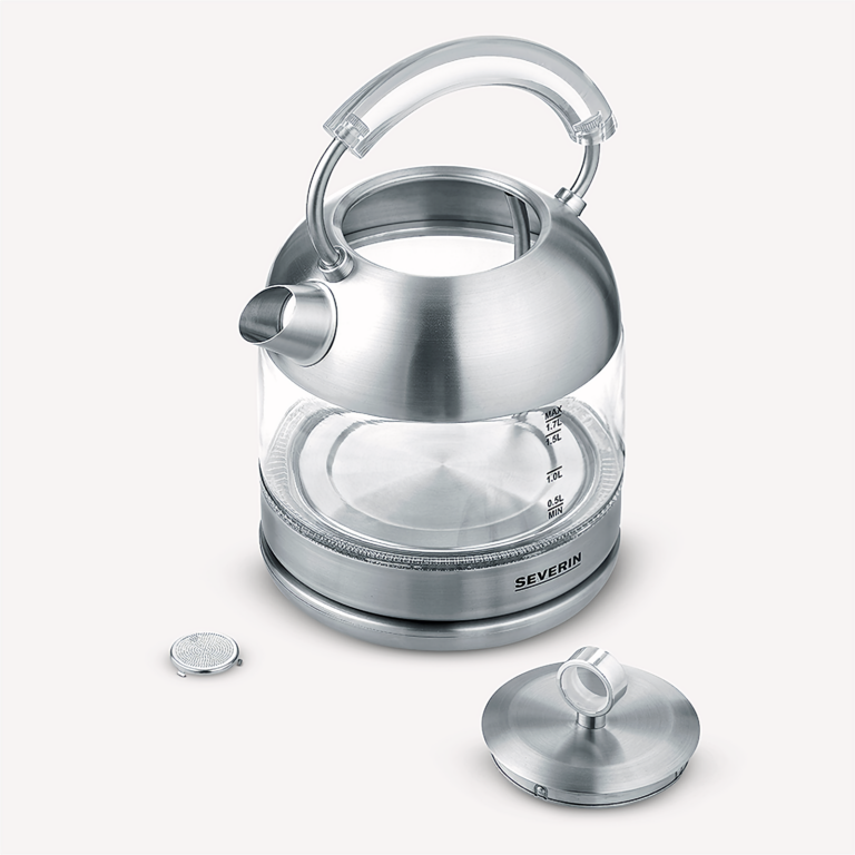 Severin Retro Glass Kettle- 1,7 Liter Stainless Steel