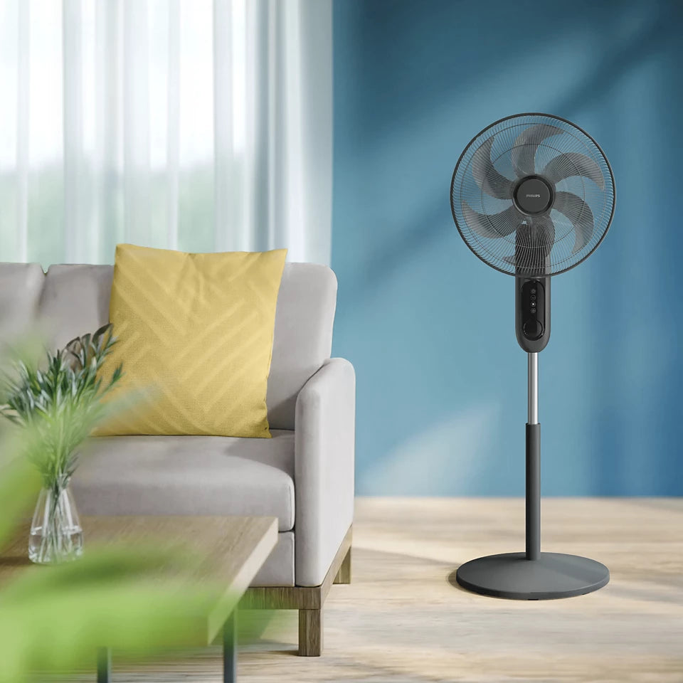 Philips Fan Pedestal Type, 53 W, 5 Blades, 3 Speeds Black