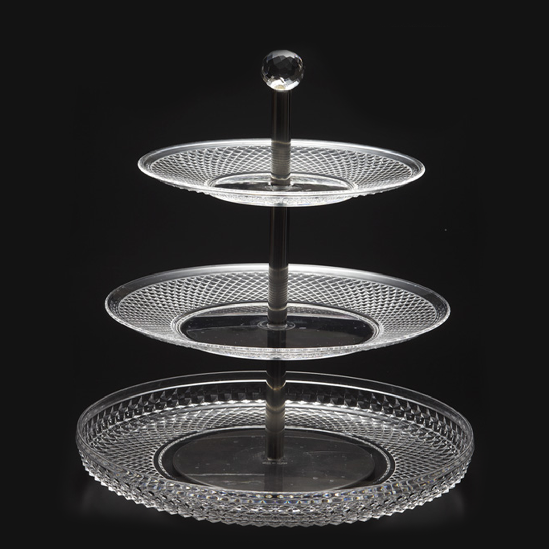 Vague Acrylic Diamond 3 Tiers Sweet Set - Whole and All
