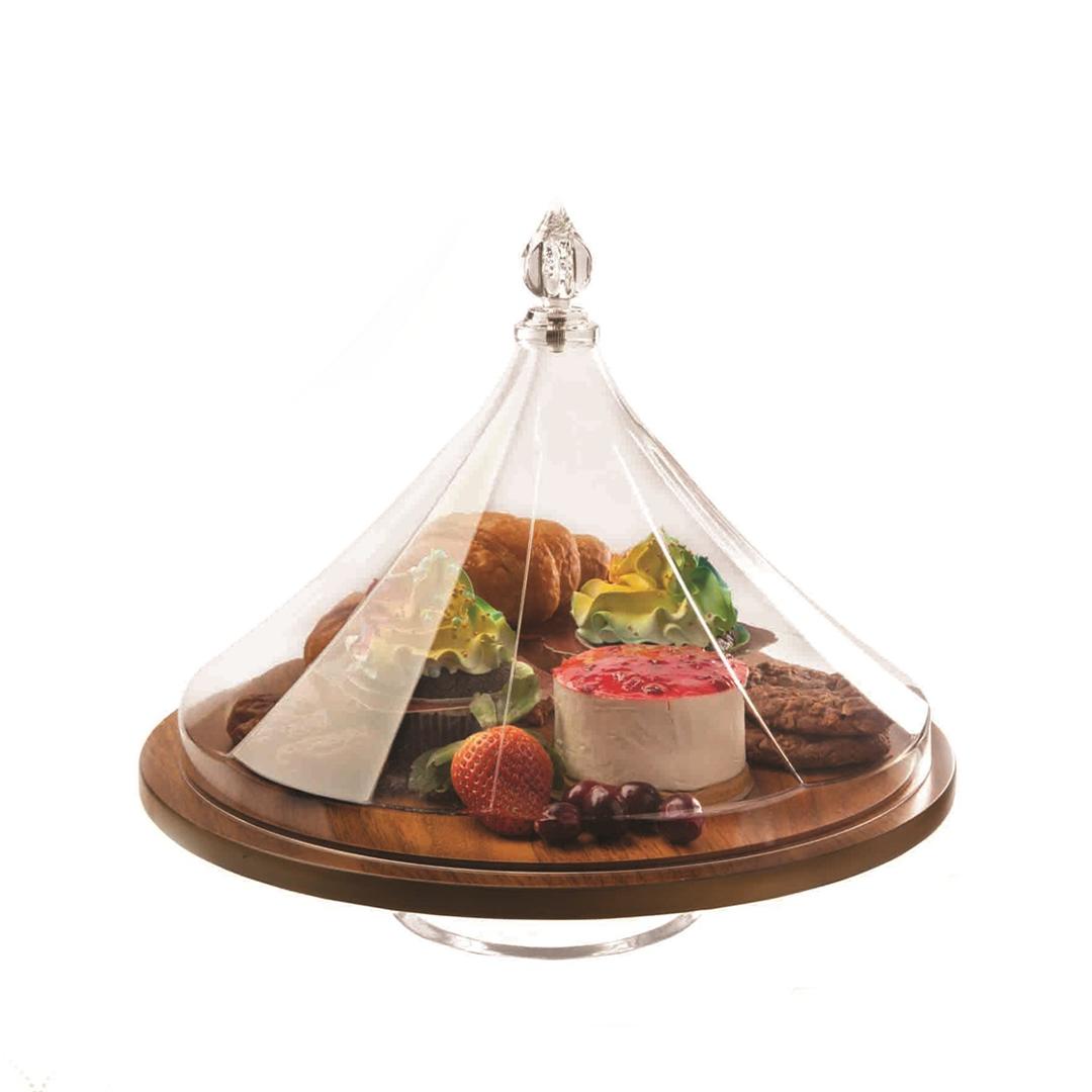 Vague Round Wooden Cake Set Pearl - Whole and All