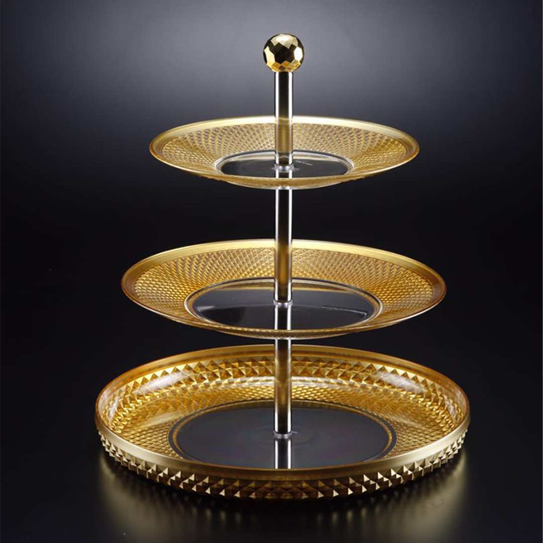 Vague Acrylic Diamond 3 Tiers Sweet Set - Whole and All