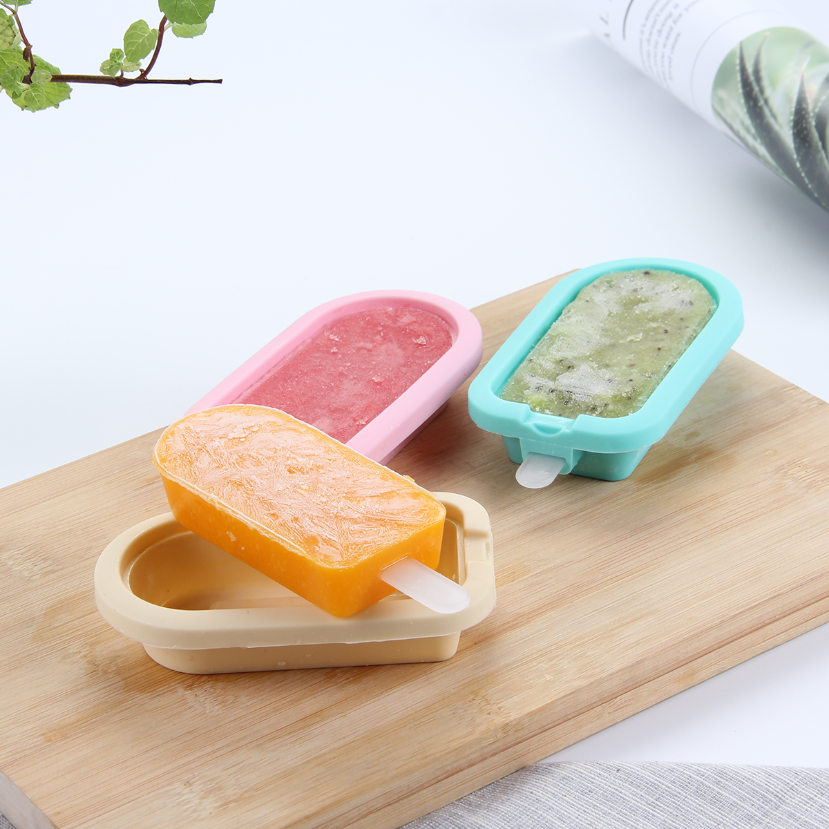 Vague Silicone Ice Cream Strawberry Mould Set /3Pcs