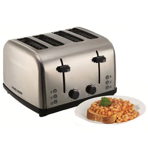 Black & Decker ET304 Toaster 4 Slice ,1800W
                Black & Decker ET304 Toaster 4 Slice ,1800W