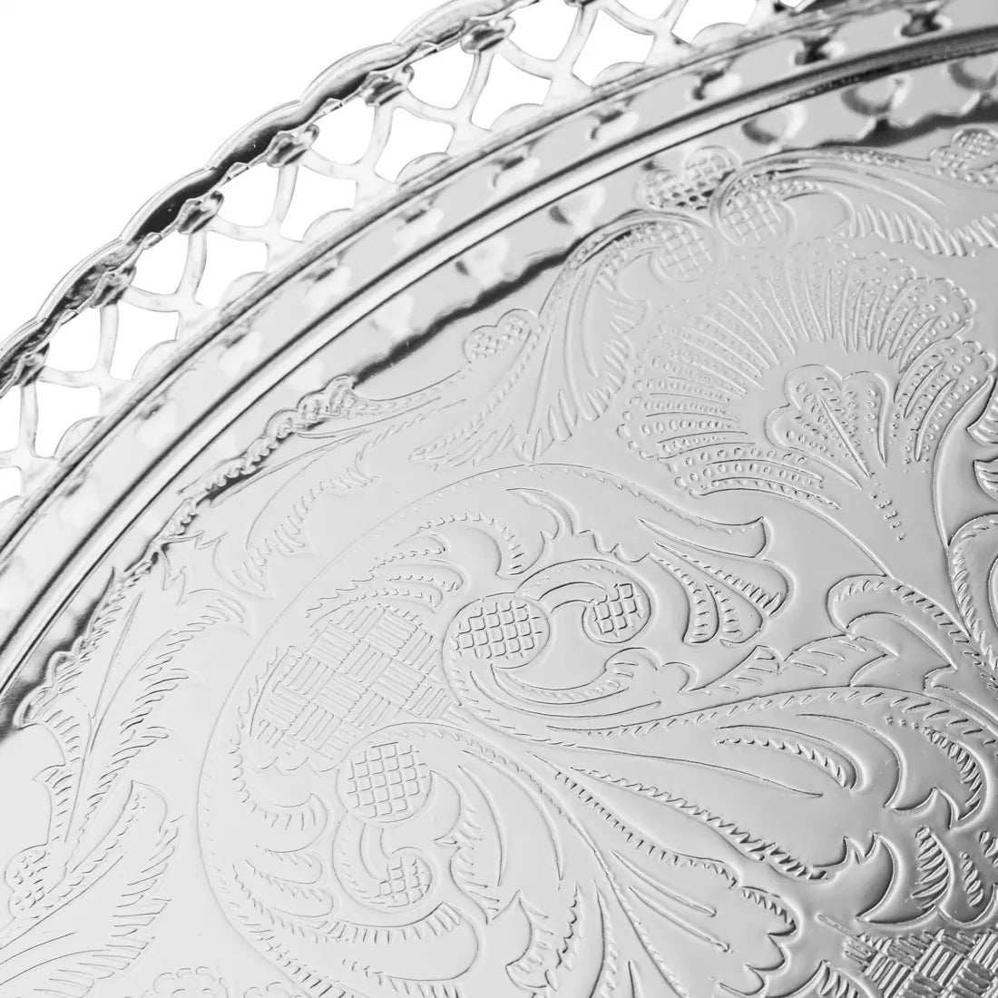 Queen Anne Cake Dish On A Leg Stainless Steel, Silver Small