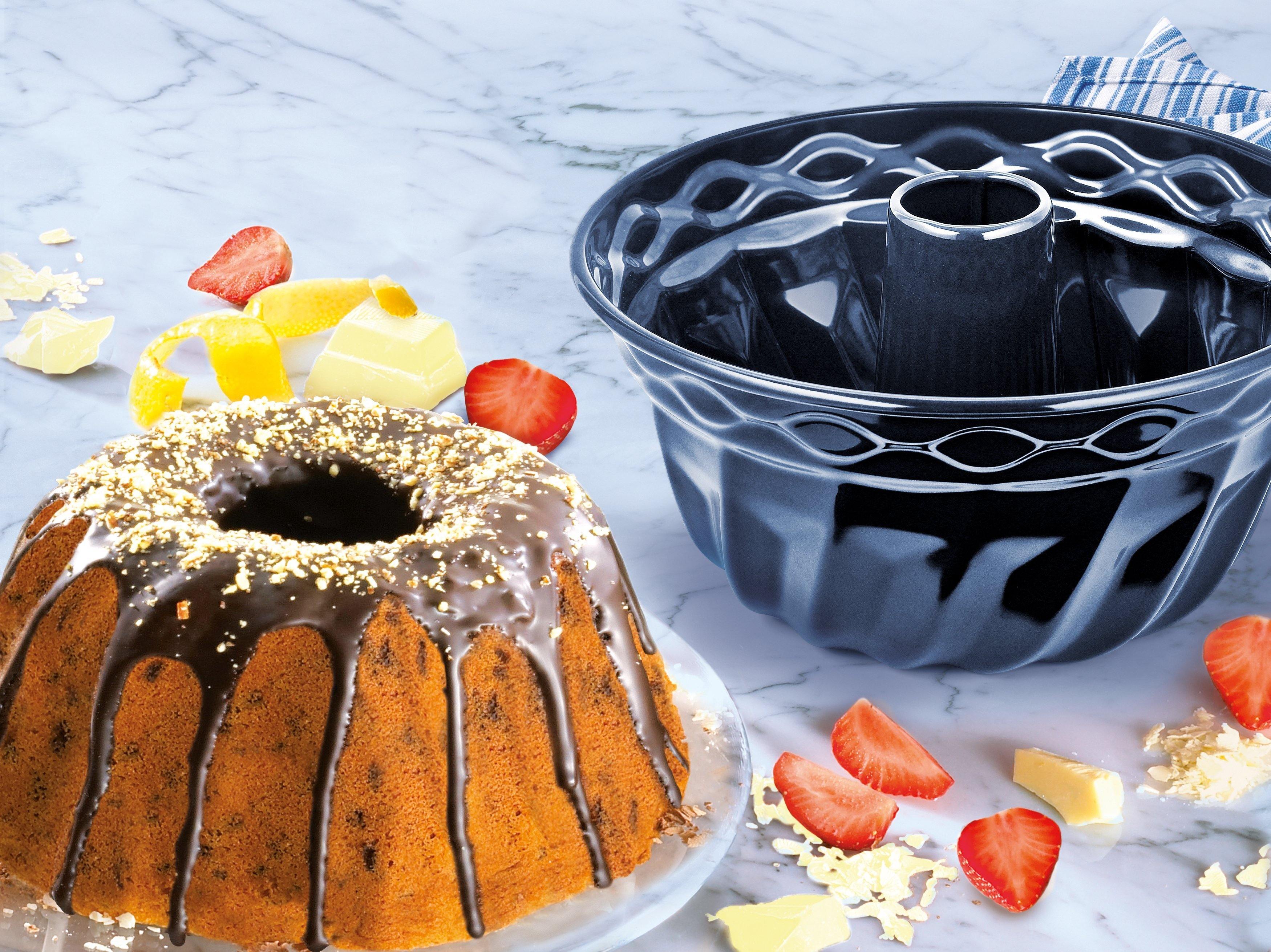 Dr. Oetker "Back-Liebe Emaille" Bundt Cake Mould, Blue, 24X12 Cm - Whole and All