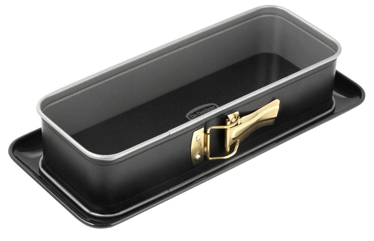 Dr. Oetker Springform Rectangular "Back-Idee" With Server-Plate, Black, 30X11X7 cm - Whole and All