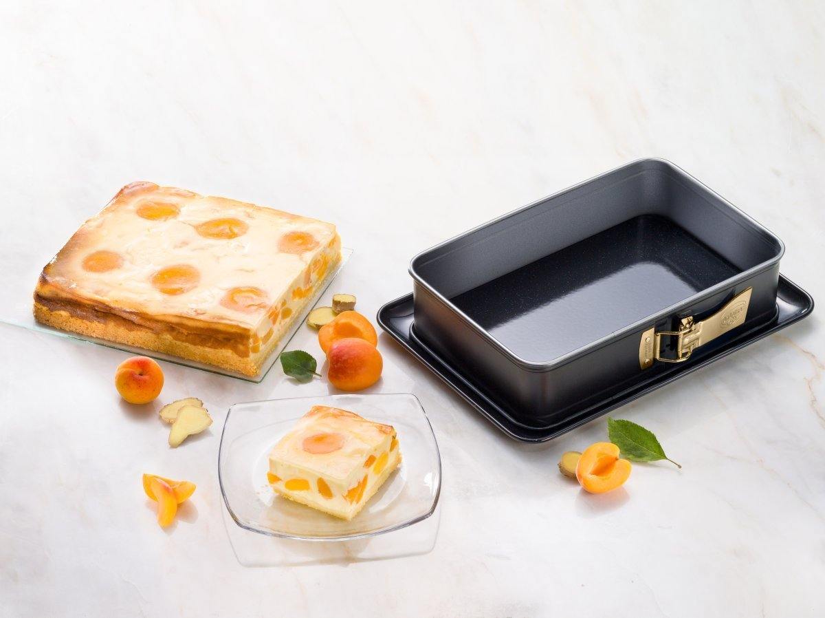 Dr. Oetker Springform Rectangular "Back-Idee" With Server-Plate, Black, 28X18X7 cm - Whole and All