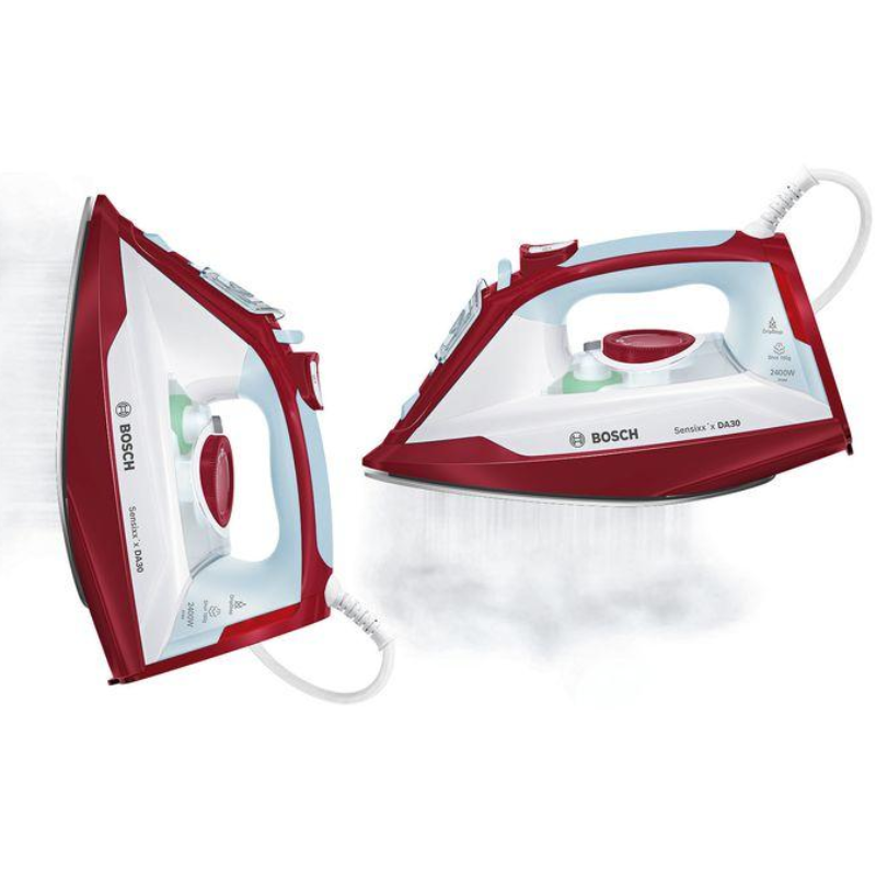 Bosch Steam Iron Shot of steam 150 gr 2400W Red+White - Whole and All
