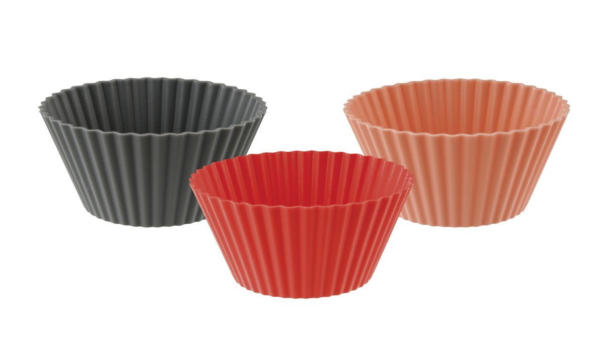 دكتور اوتيكر "فلكسيبل لاف" سيليكون علب خبز مافن ، ملون ، 12 قطعة