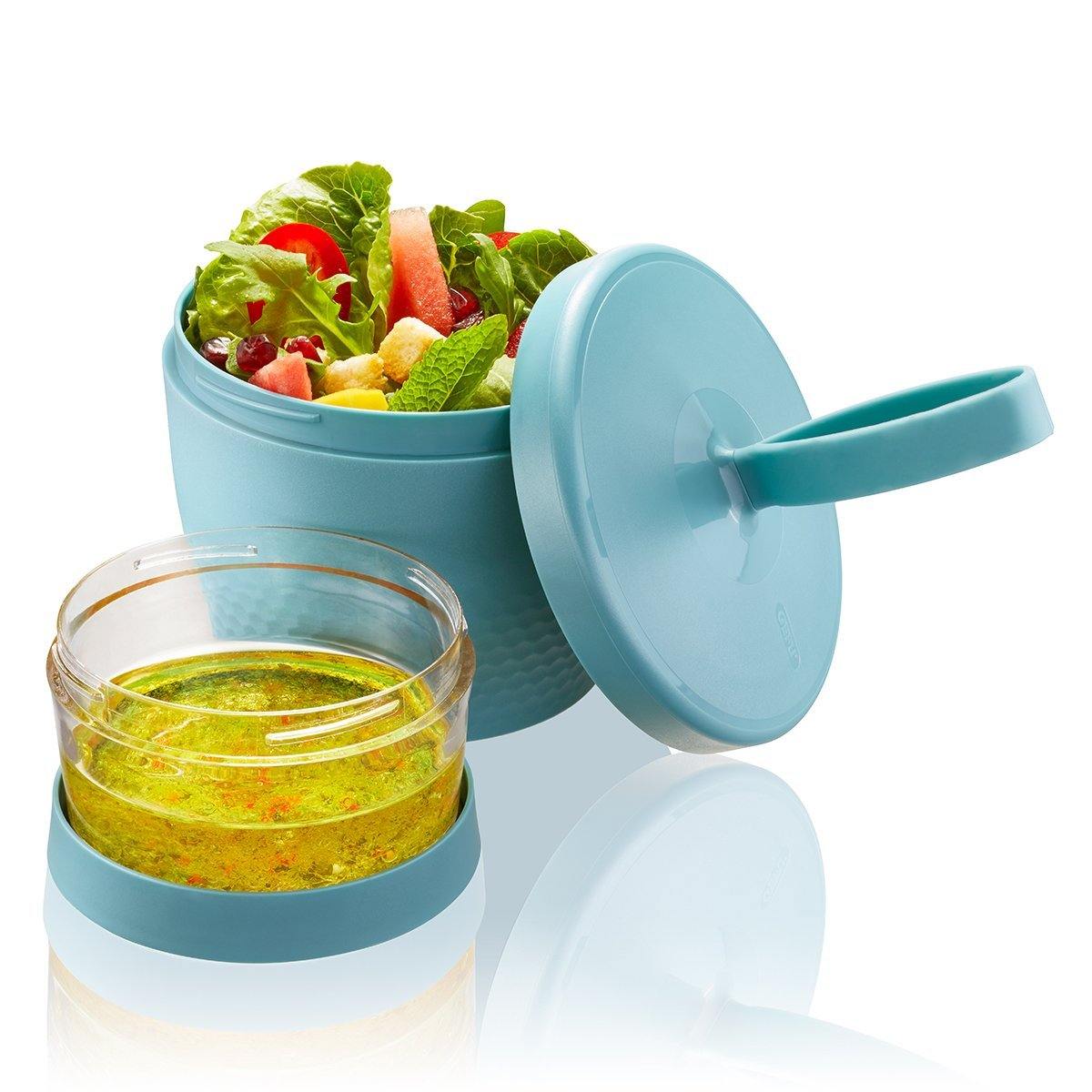 GEFU Snack Box Foodie, 570 Ml And 185 Ml, Azure - Whole and All