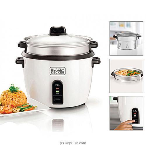 Black+Decker 2.8 L Non Stick Rice Cooker With Glass Lid - Whole and All