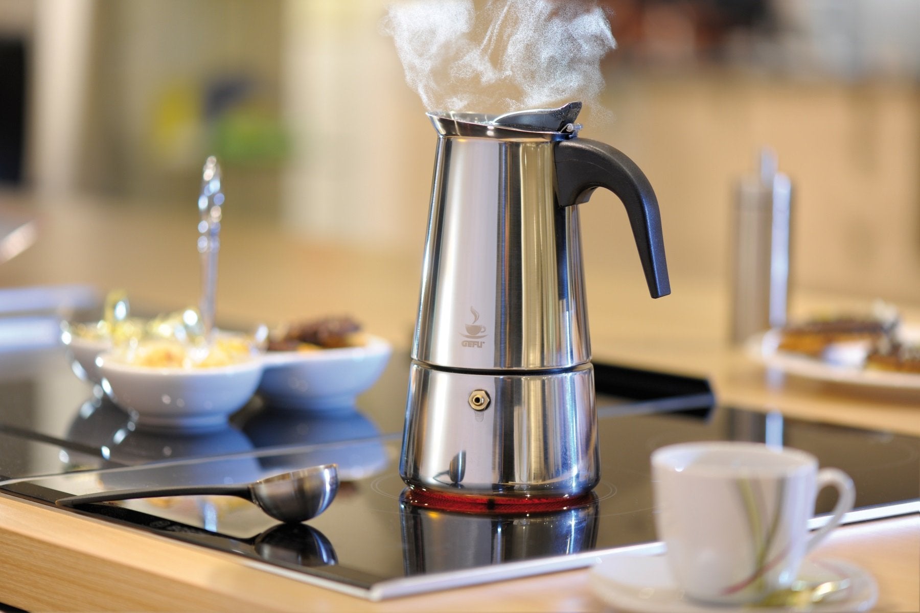 GEFU Espresso Maker Emilio, 6 Cups - Whole and All