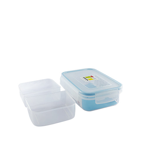 Komax Biokips Rectangular Food Storage Container With Separator, 670 ml - Whole and All