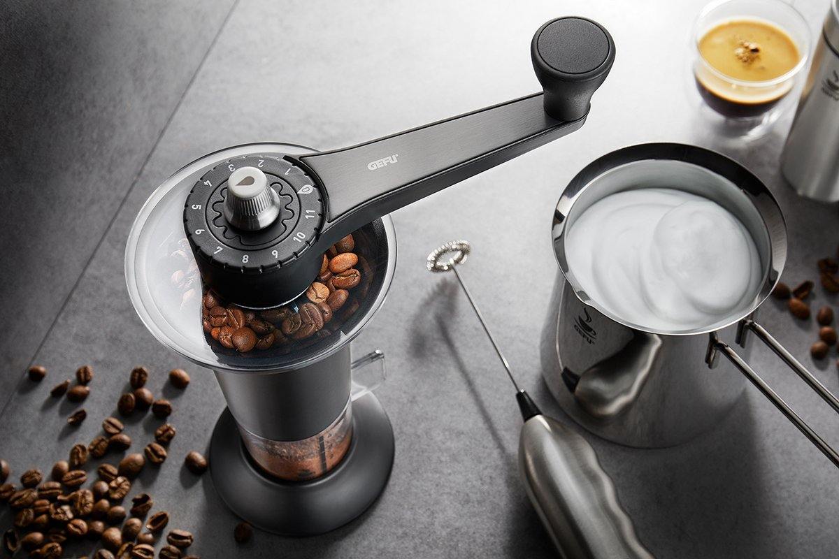 GEFU Coffee Grinder Lorenzo, Black - Whole and All