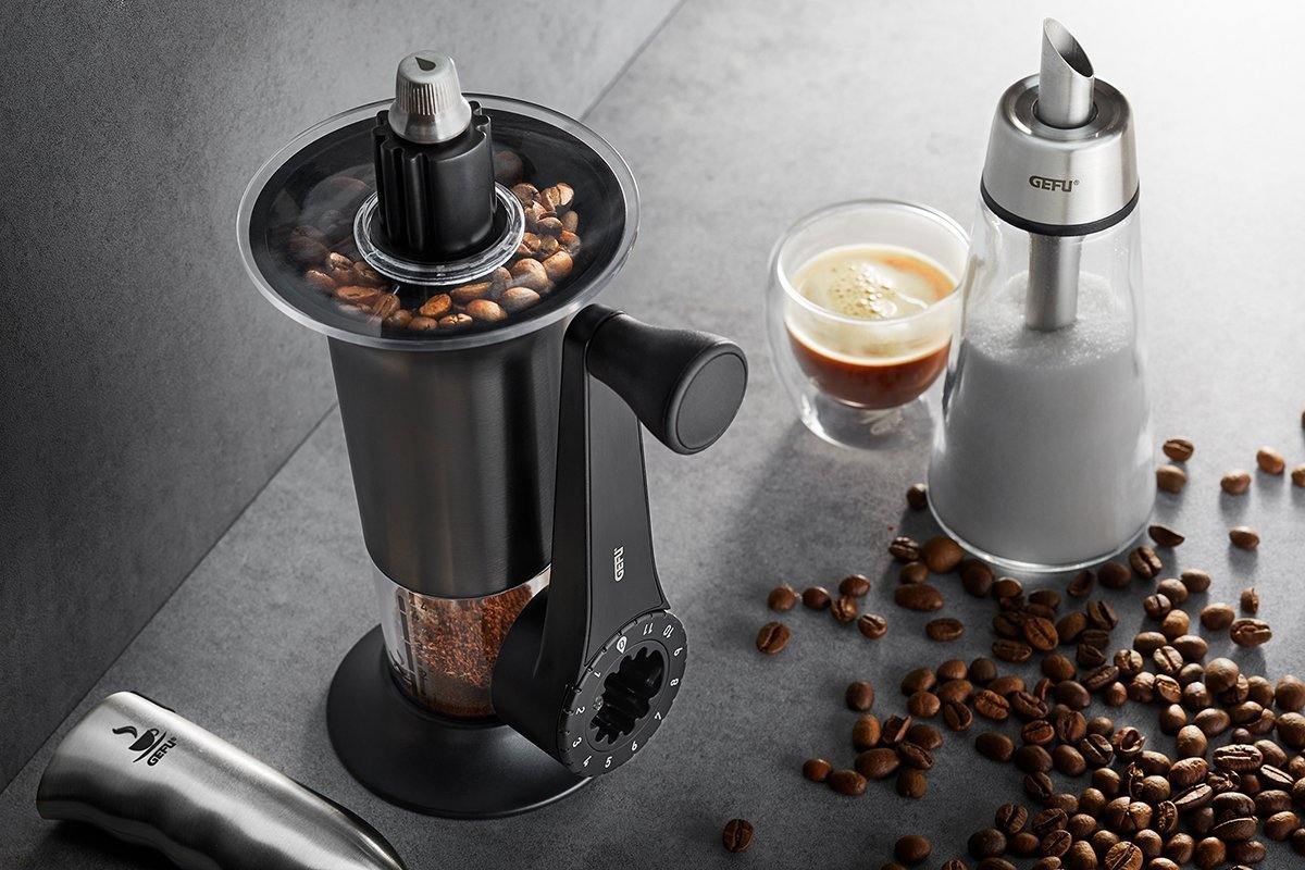GEFU Coffee Grinder Lorenzo, Black - Whole and All