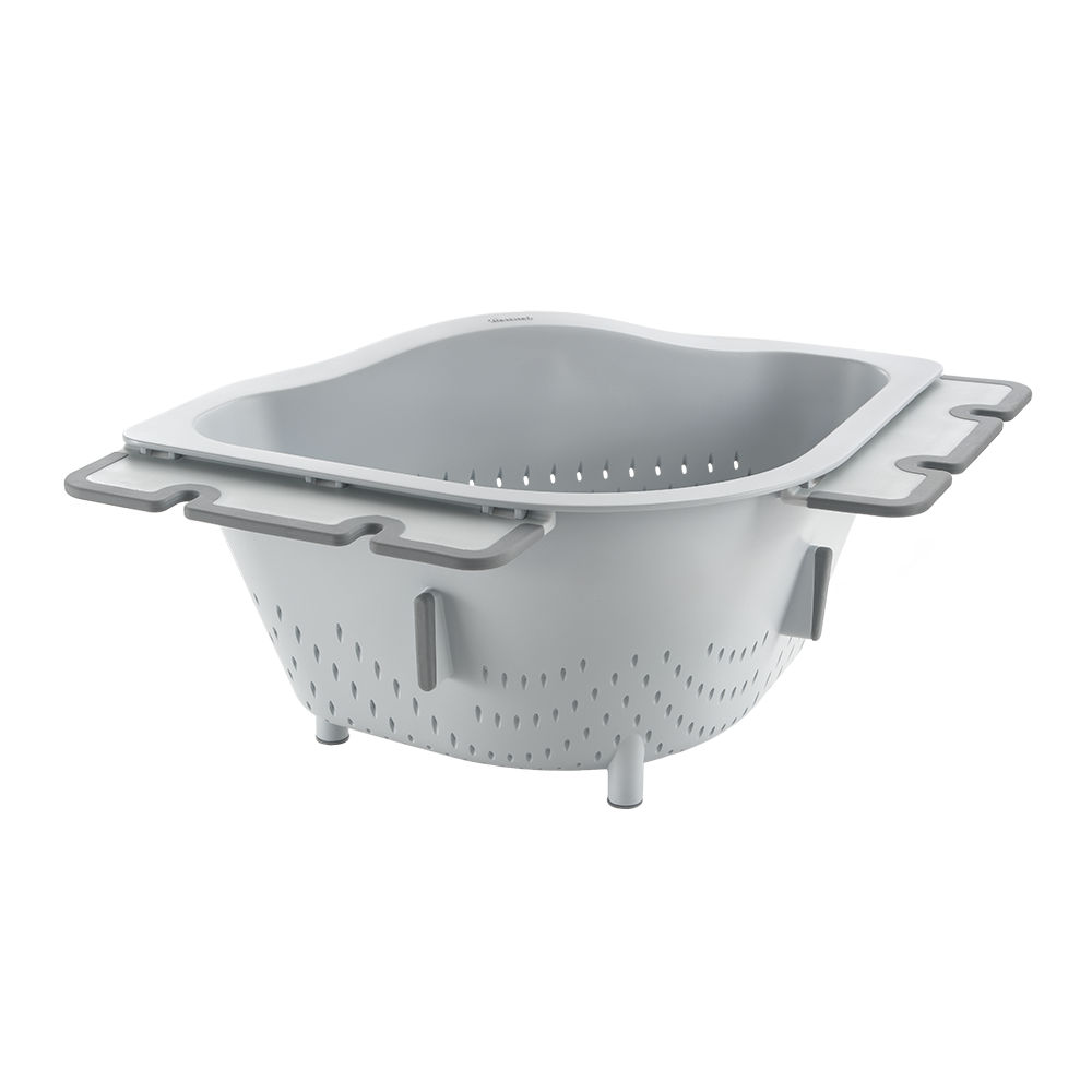 Metaltex Plastic Adjustable Over The Corner Colander, 25X25 Cm