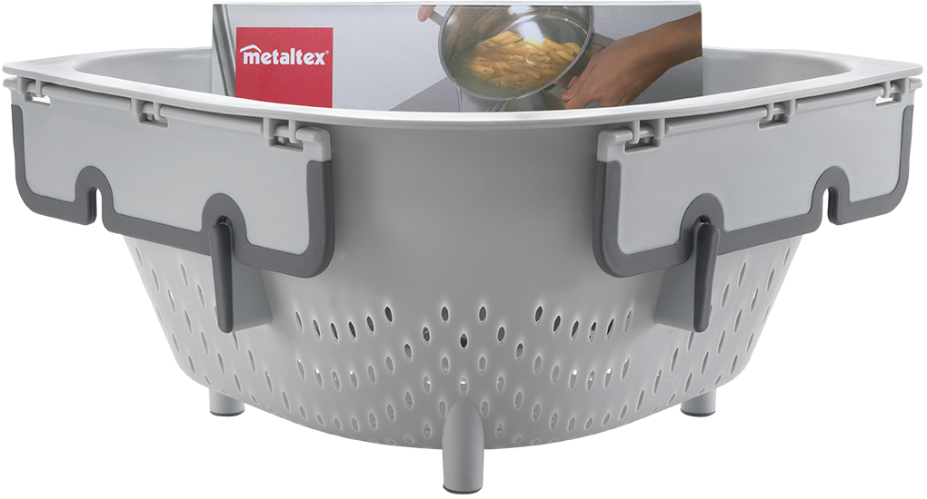 Metaltex Plastic Adjustable Over The Corner Colander, 25X25 Cm