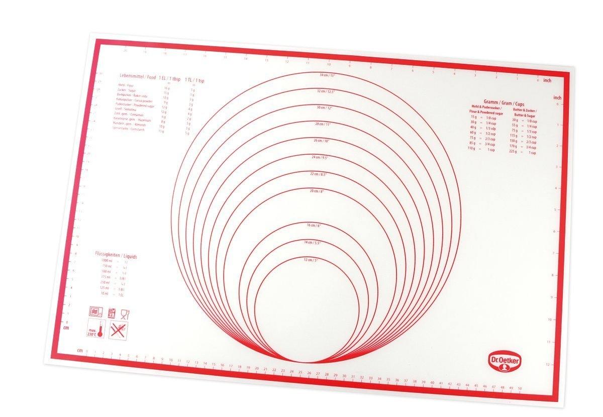 Dr. Oetker Silicone Mat For Dough, Fondant And Marzipan, 60X40 cm - Whole and All