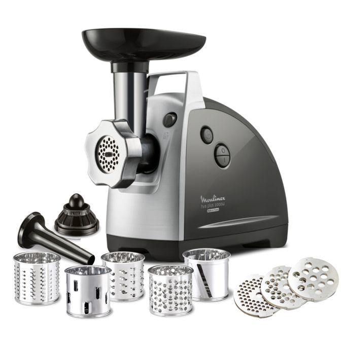Moulinex Meat Mincer, 3 Grids, 2.6Kg, 2000W (Black) - Whole and All