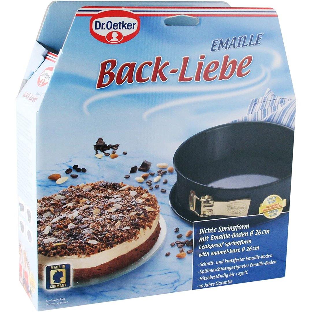 Dr. Oetker "Back-Liebe Emaille" Springform 24Cm With Enamel Base And Non-Stick Ring, Blue, 24X8 Cm - Whole and All