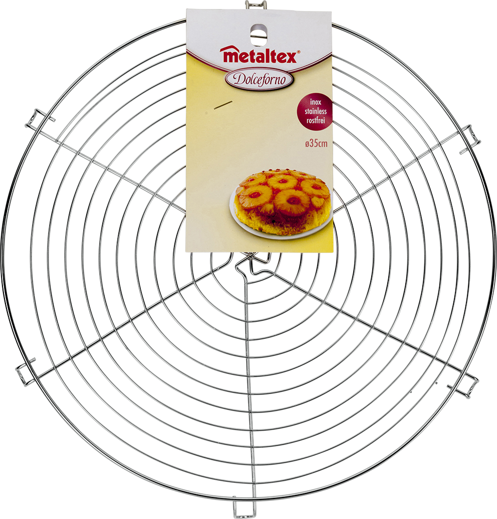 Metaltex Round Cake Cooler, Tin Plated Steel, Carded, 35 Cm