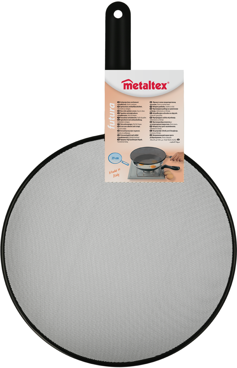Metaltex Epoxy Coated Non-Stick Splatter Screen, Label, 46X29X1 Cm