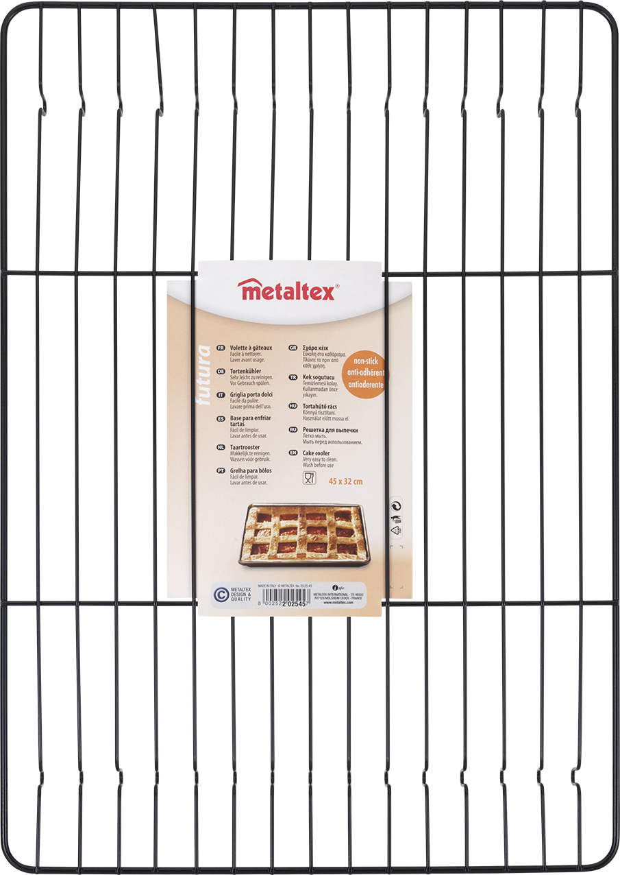 Metaltex Epoxy Coated Non-Stick Rectangular Cooler, Label, 45X32 Cm