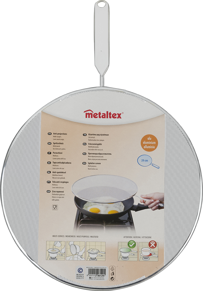 Metaltex Aluminium Splatter Screen, 29 Cm