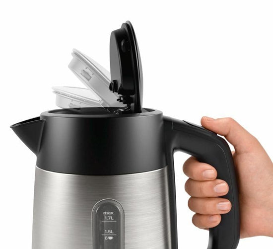 Bosch Electric Kettle 2400W, 1.7 L (Black/Stainless Steel)
