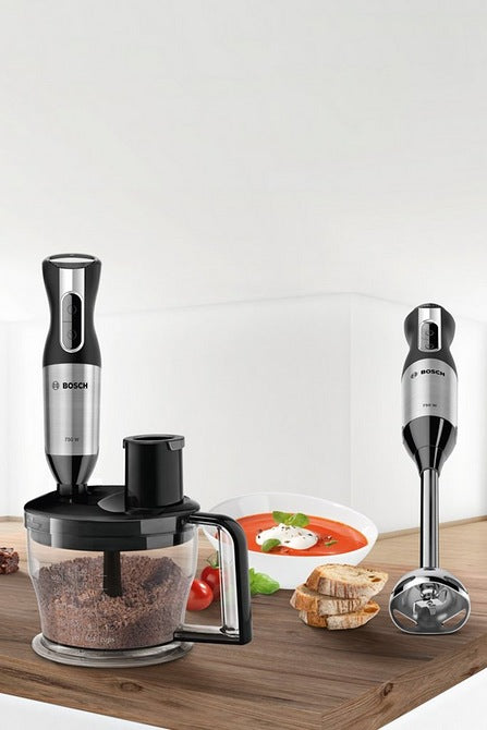 Bosch Hand Blender (750W ) with Whisker and Food Processor Attachments (Black)