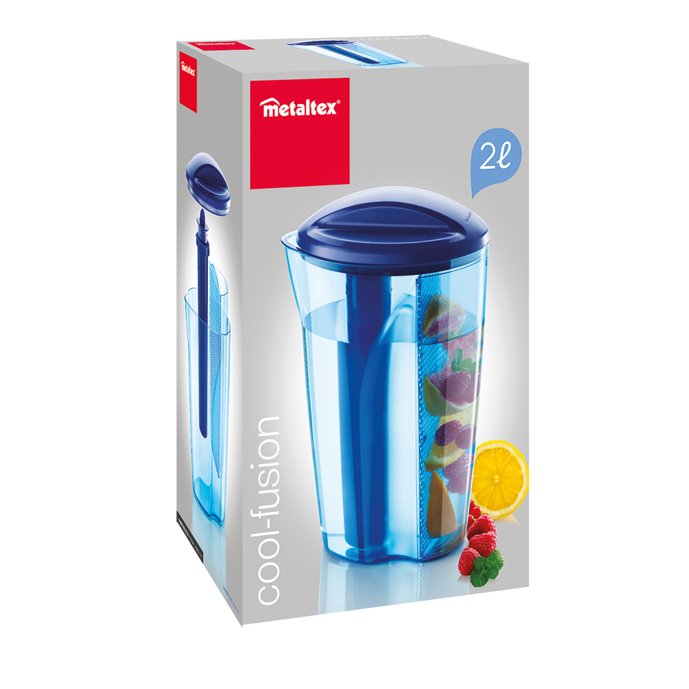 Metaltex Plastic Body Ice Tea Jug, Printed Box