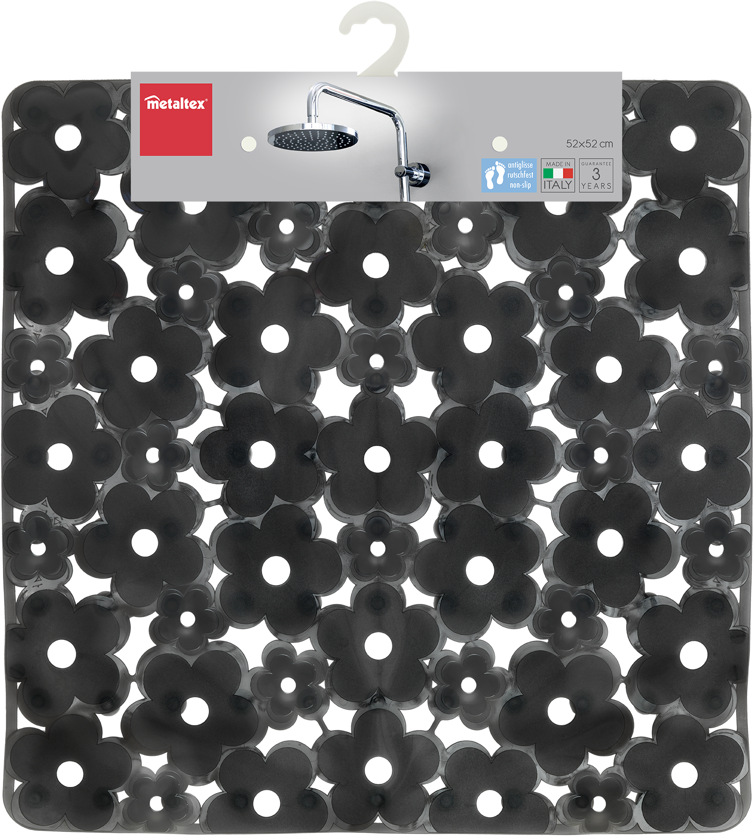 Metaltex Anti-Slip Shower Mat, Header, 52X52 Cm