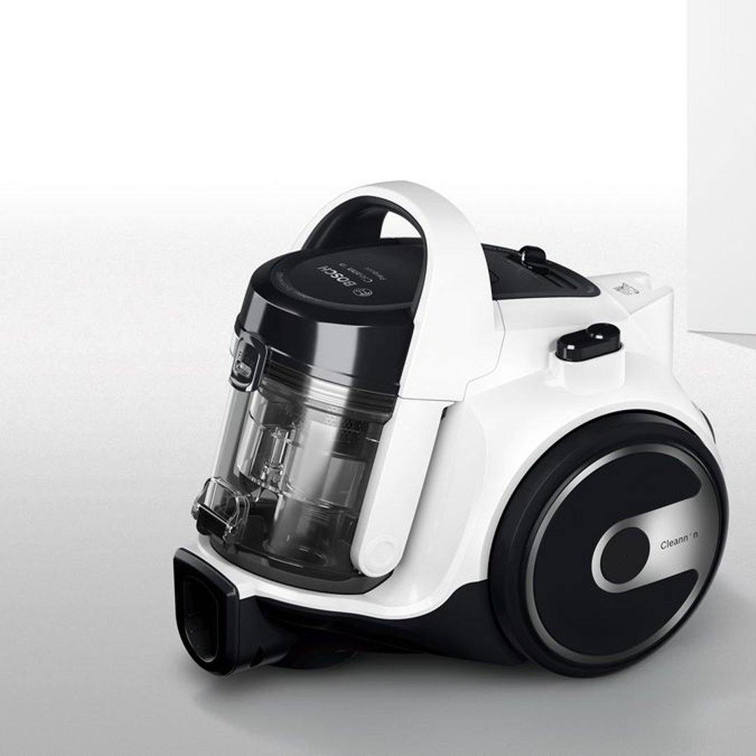 Bosch Serie-2 Bagless Vacuum Cleaner, White - Whole and All