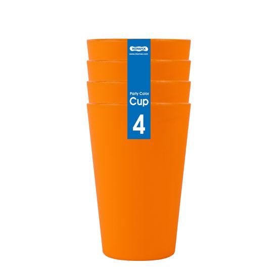 Komax Plastic Party Cup, Set Of 4 (Various Colors) - Whole and All