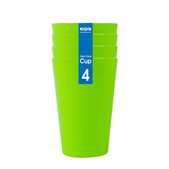 Komax Plastic Party Cup, Set Of 4 (Various Colors) - Whole and All