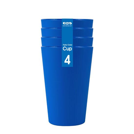 Komax Plastic Party Cup, Set Of 4 (Various Colors) - Whole and All