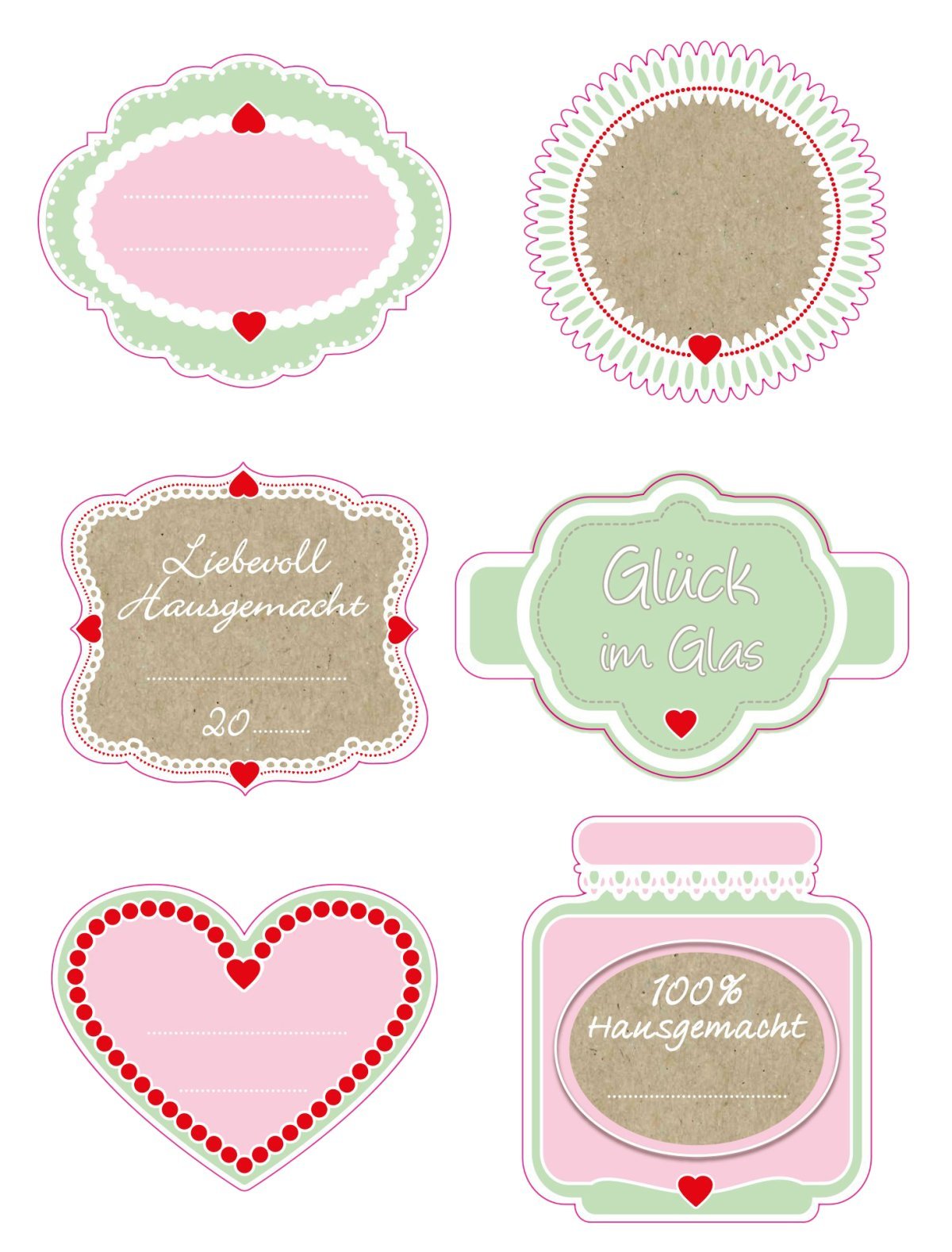 Dr.Oetker "Preserving Concept" Labels 6 Motifs 24 Pcs