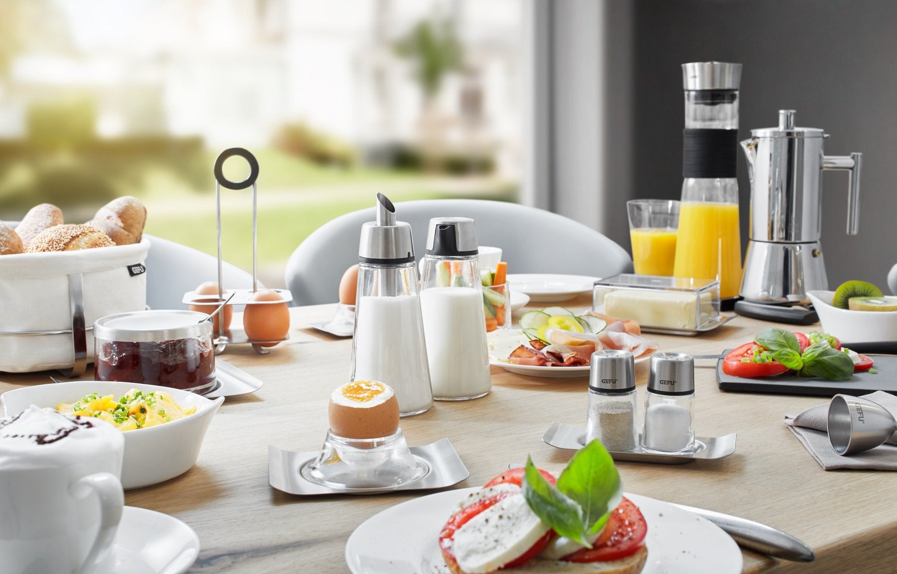 GEFU Salt And Pepper Shaker Set Brunch - Whole and All