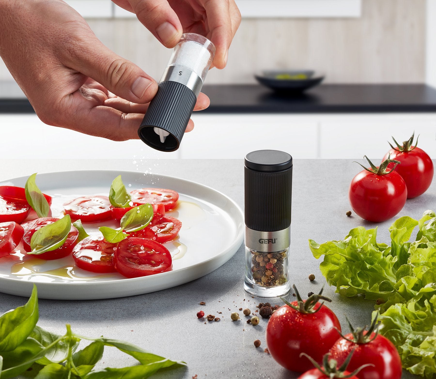 GEFU Salt And Pepper Mill Tusome, Set Of 2 - Whole and All