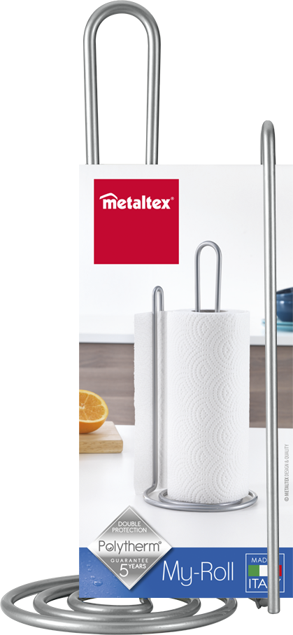 Metaltex Polytherm Coating Kitchen Paper Holder, 15X32 Cm